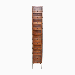 Vintage Industrial Chest of Drawers in Oak, 1950s