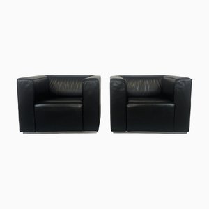 Blox Sessel aus Leder von Markus Jehs & Jurgen Laub für Cassina, 2002, 2er Set
