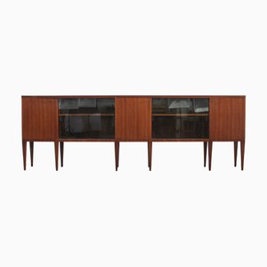 Sideboard in Wood and Glass by Gio Ponti, 1950s