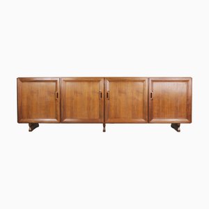 Large Mb15 Sideboard with Four-Doors Panels in Wood by Franco Albini, 1950s