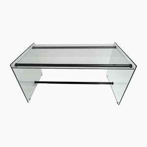 Vintage Glass Desk, 1980s