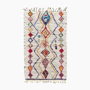 Marokkanischer Berber Azilal Teppich aus Wolle mit geometrischen Mustern, 1990er
