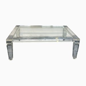 Table Basse Empire en Verre Acrylique, 1980s