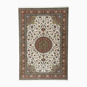 Handgeknüpfter Tabriz Raj Teppich mit Seidendetails