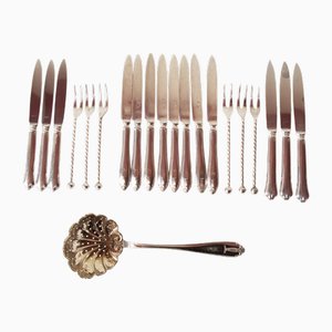 Vintage Swedish Dessert Cutlery, 1930s, Set of 21