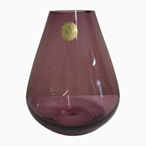 Jarrón alemán vintage de vidrio morado de WMF, años 70