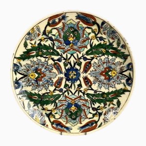 Piatto antico in ceramica Kutahya Iznik