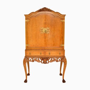 Vintage Cocktail Drinks Cabinet in Burr Walnut, 1930s