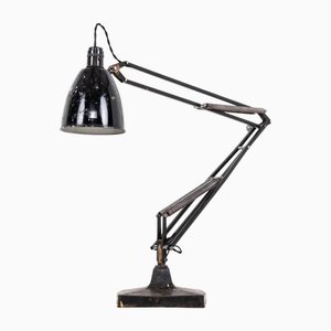 Lámpara de escritorio modelo 1208 Anglepoise vintage en negro de Herbert Terry & Sons., Años 40