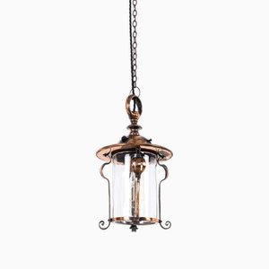 Antique Arts & Crafts Copper Porch Lantern from F&C Osler, 1910s