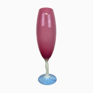 Large Art Deco Pink Opaline Vase