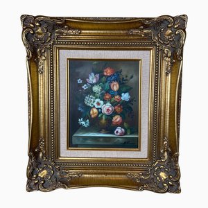 A. Vianni, Italian School Still Life, 19th Century, Oil on Panel, Framed