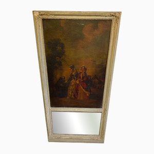 19th Century Trumeau with Romantic Scene