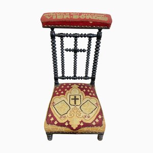 Napoleon III Prayer Desk in Wood and Embroidered Fabric, 1876