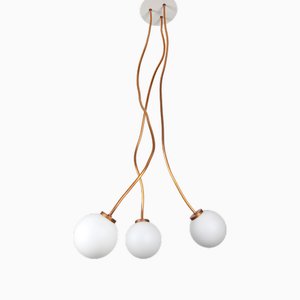 Vintage Adjustable Copper Chandelier, 1990s