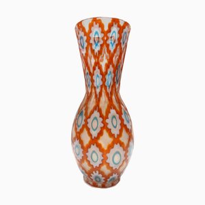 Jarrón de cristal de Murano naranja de Barovier & Toso, años 70