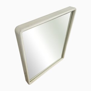 White Plastic Mirror by Gedy, 1976