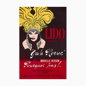 Original Vintage Lido Gala Revue Offset Lithograph Poster by René Gruau, 1970s