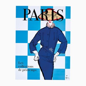 Paris Les Collections de Printemps Poster by René Gruau, 1990s