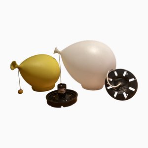 Bilumen Ceiling Lamps, 1980, Set of 2