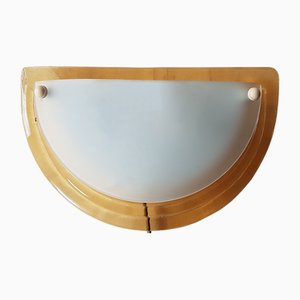 Glass Wall Lamp, Italy, 1970s
