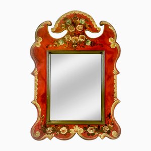 Austrian Hand-Painted Wall Mirror, 1970s