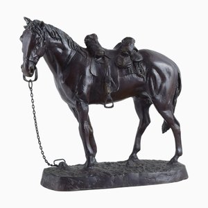Large Sculpture in the Shape of a Horse on a Plinth