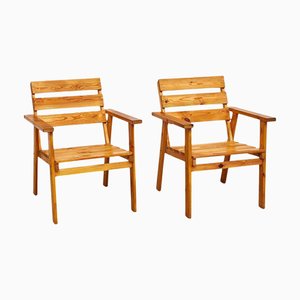 Fauteuils Rationalistes Mid-Century en Bois, France, 1960s, Set de 2