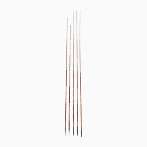 Vintage Snow Measuring Poles, Spain, 1940s, Set of 5