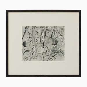 The Art Institute of Chicago Archive Photography of Joan Miro Painting, 1979