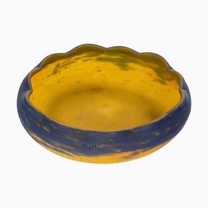 Muller Frères zugeschriebene Jugendstil Glasschale für Muller Frères, 1900er