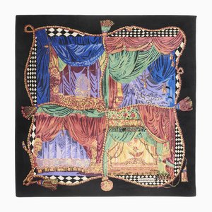 Quadratischer Handgeknüpfter Teppich aus reiner Wolle von Atelier Versace, 1990er