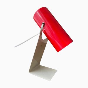 Mid-Century Modern Red and White Table Lamp, 1970s