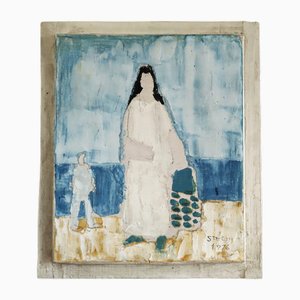 Seaside Stroll Mini Seascapes, 1950er, Holz & Leinwand, Gerahmt