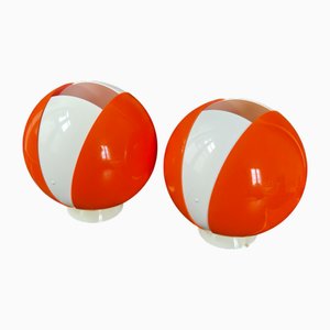 Lampes de Bureau Space Age en Plastique, 1960s, Set de 2