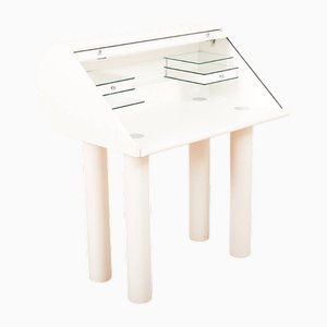 Weißer Holz Sekretär mit Glasböden und Schubladen von Hans Eichenberger für Röthlisberger, 1977