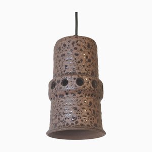 Vintage Brutalist Pendant Light in Ceramic, 1970s