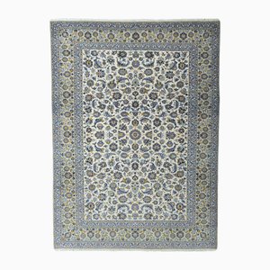 Hand-Knotted Kashan Cork Rug in Beige
