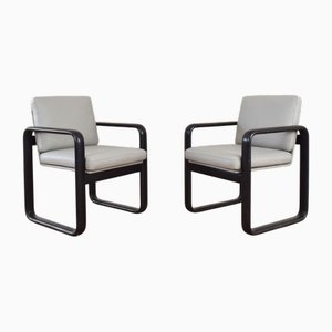 Set of Mid-Century Leather Armchairs by Burkhard Vogtherr for Rosenthal, 1970s
