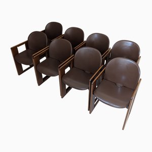 Dialogo Chairs by Afra & Tobia Scarpa for B & B Italia, 1970s, Set of 8