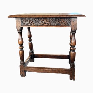19th Century Jacobean English Oak Joint Stool