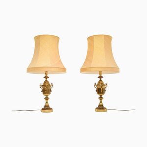 Lampes de Bureau Néoclassiques en Laiton, 1930s, Set de 2