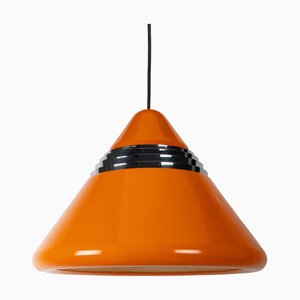 Lámpara colgante Scone en rojo de Kazuo Motozawa para Staff, años 70