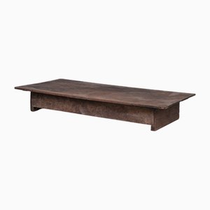Niedriger antiker französischer Couchtisch aus Holz