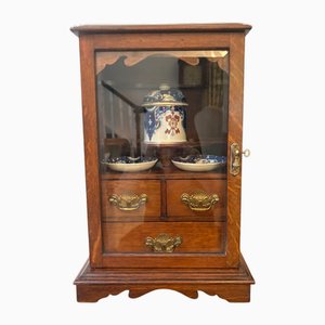Antique Edwardian Oak Smokers Cabinet, 1900s