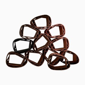 Sistema di mensole impilabili Fossile S in ceramica di Roche Bobois, 2009, set di 11