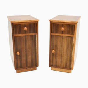 Vintage Walnut Bedside Cabinets by Neil Morris, 1950s, Set of 2