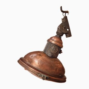 Industrielle französische Vintage Wandlampe aus Kupfer von SDF, 1950er