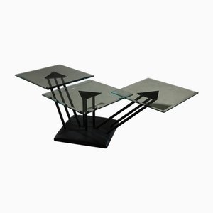 Postmodern Bellato 3 Arms Coffee Table, 1980s