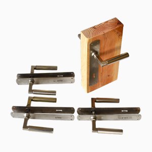 Bauhaus Door Handles by Walter Gropius, 1930s, Set of 4